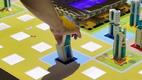 전남교육청 창의융합교육원 'AI 미래도시 만들기' 블록테이블 레고 사물인식 인터랙티브