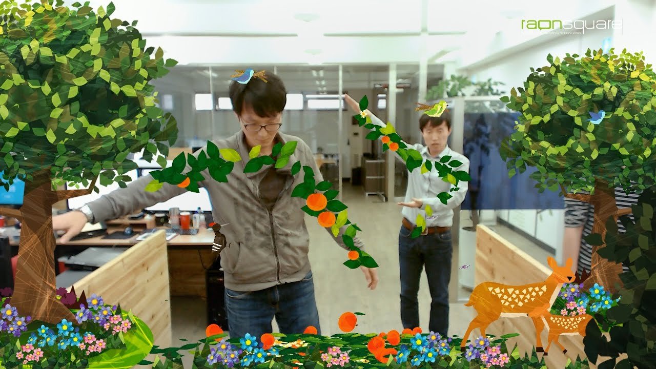 플레이두두 'Be a Tree' 인터랙티브 미디어아트 동작인식 체험 콘텐츠