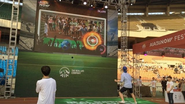 AIA 리얼라이프 나우 페스티벌 AR 축구게임 브랜드 캠페인 참여형 콘텐츠