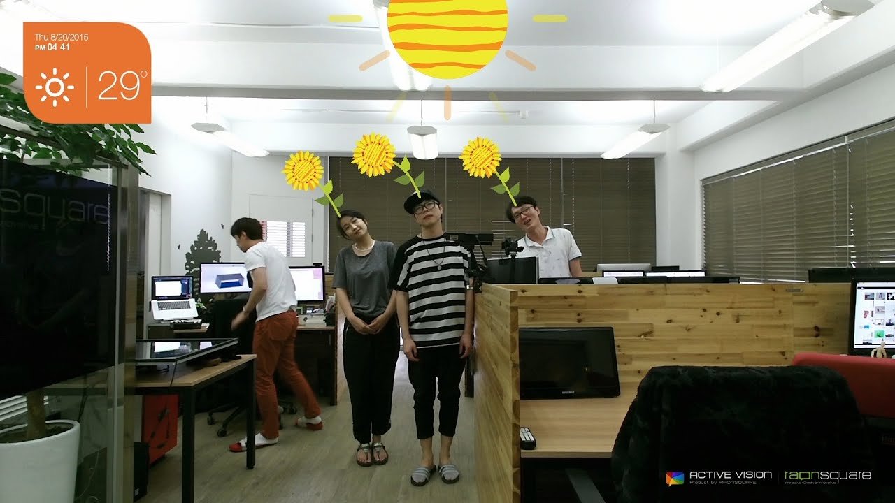 플레이두두 인터랙티브 AR 날씨 체험 동작인식 어린이 콘텐츠
